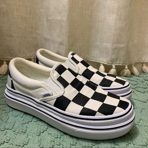 Comfy Cush Platform Checkered Vans